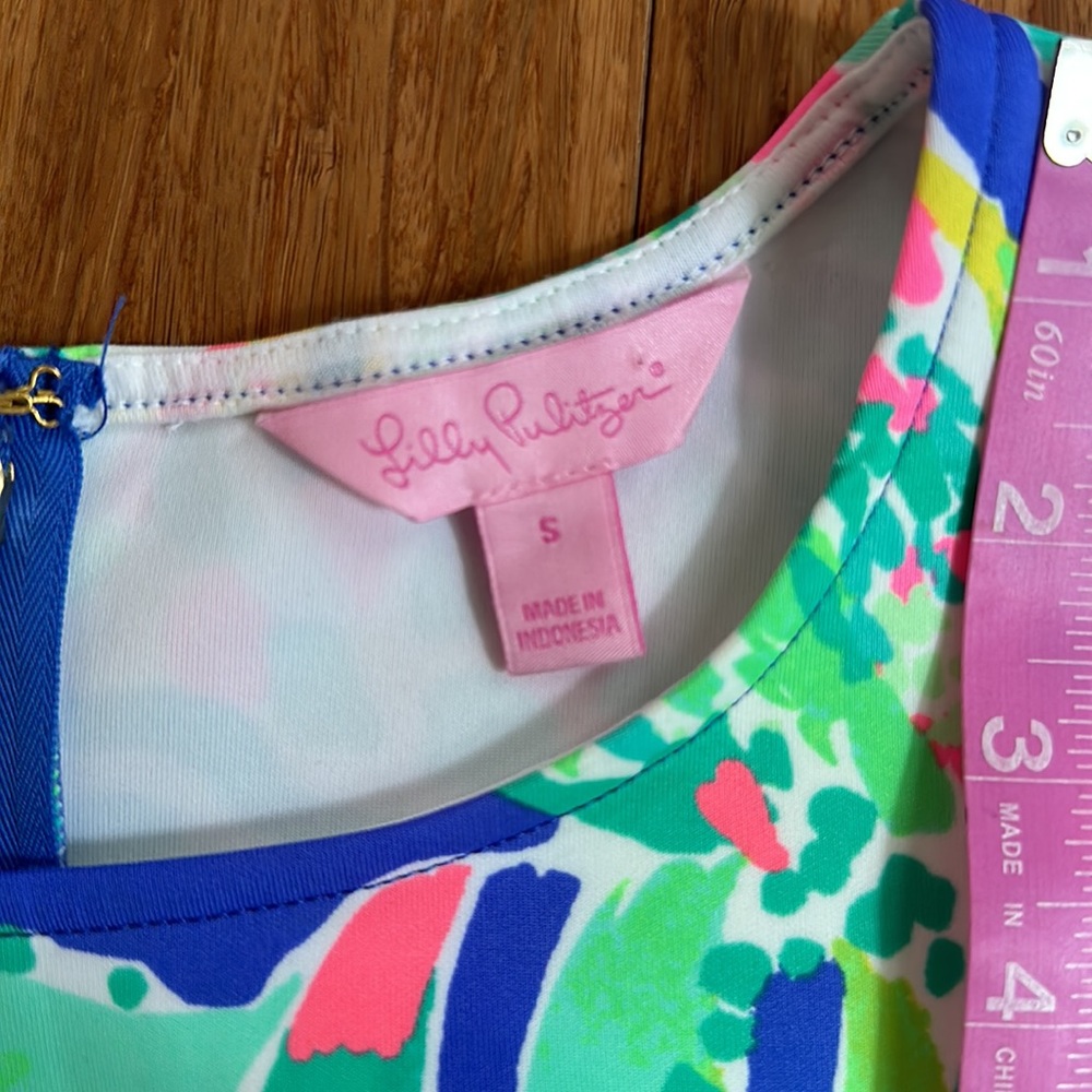 LILLY PULITZER MILA SHIFT DRESS WAKE UP CALL BECKON BLUE SIZE SMALL - Picture 6 of 8